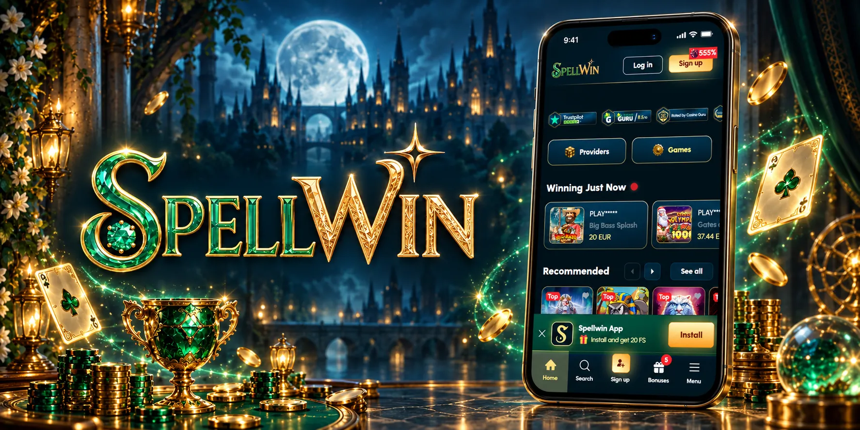 SpellWin Casino App Screenshot